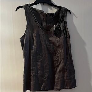 Banana Republic Charcoal Sleeveless Blouse